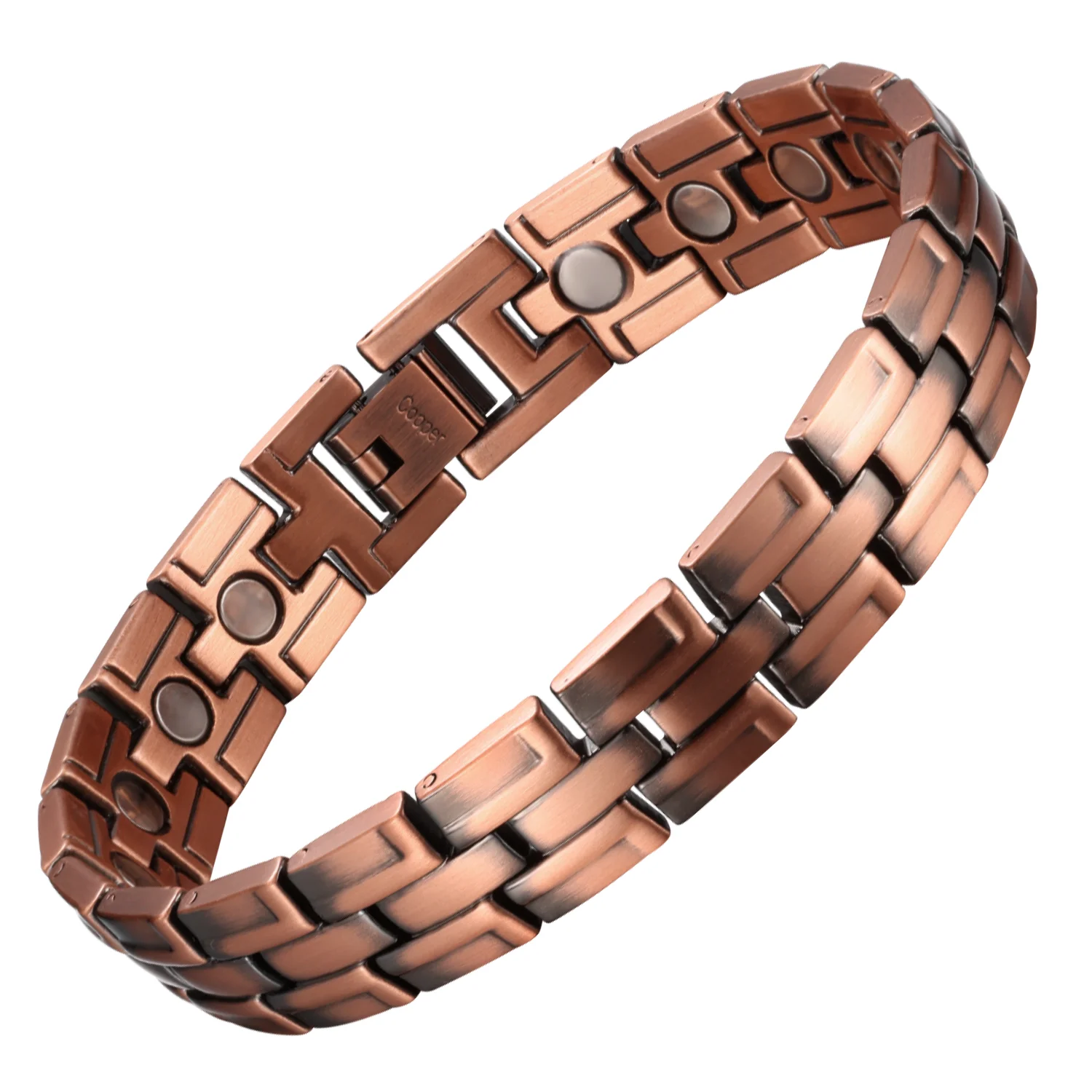 Men Magnetic Health Bracelets 99.95% Pure Copper Energy Bracelet Blood Pressure Magnets Bangles