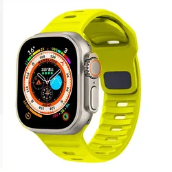 Silicone Sport Band for Apple Watch - Premium Fitness Strap Bracelet (17 fluorescent green)