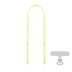 Magnetic Crossbody Phone Lanyard with Universal Clip and Woven Strap (Yellow)