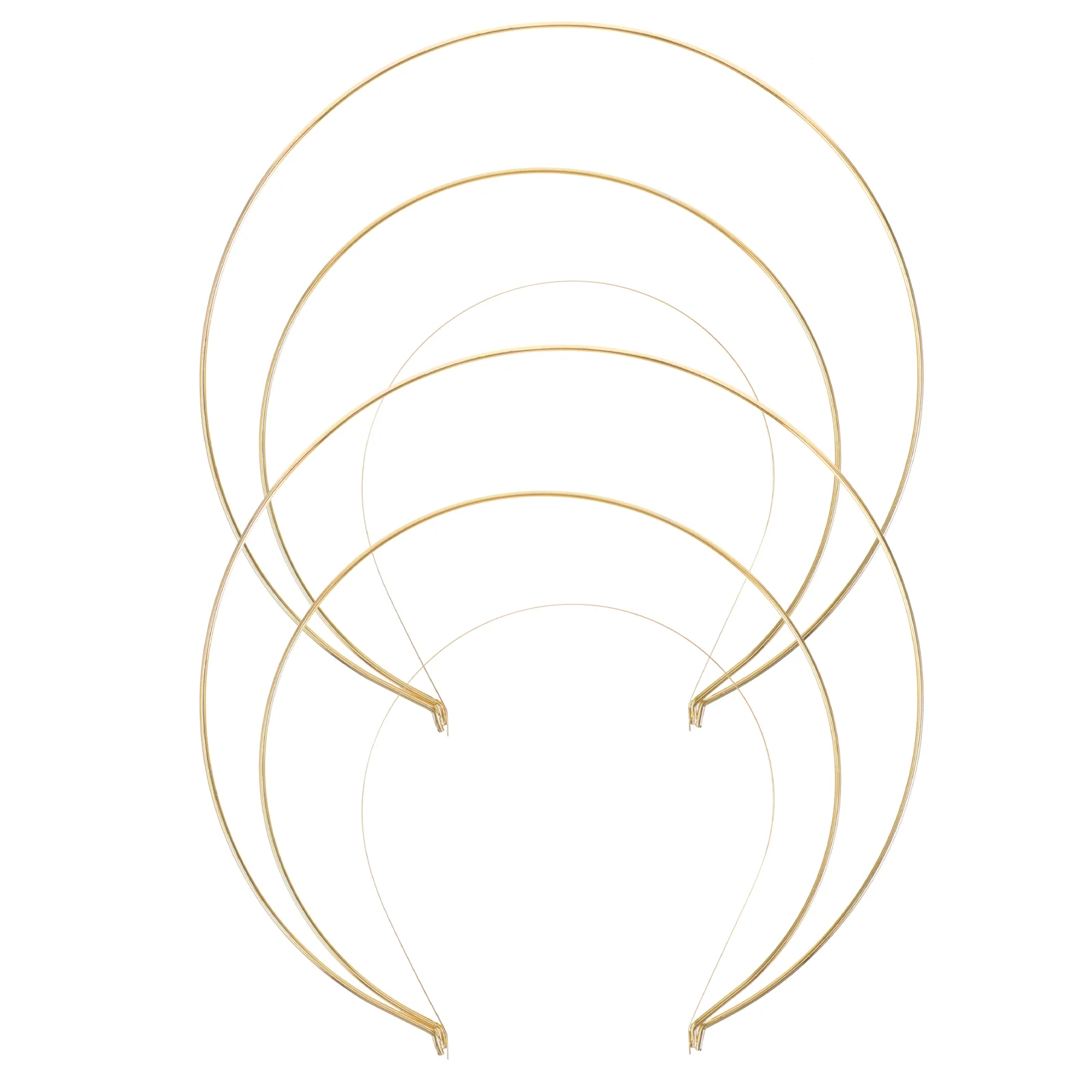 

2 Pcs Aura DIY Crown Headband Accessories Goddess Three-layer Women Metal Women's