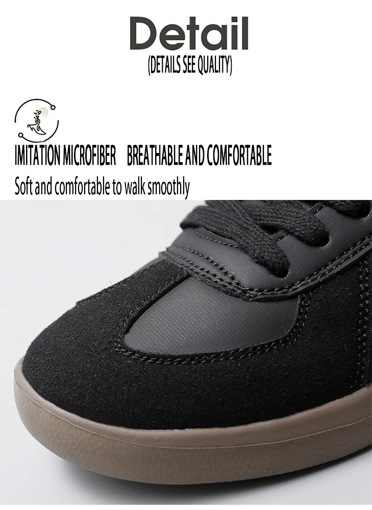 Description Picture 5 of item2024 new casual comfortable sports shoes retro color block flat white shoes with laces light and breathable de xun shoes