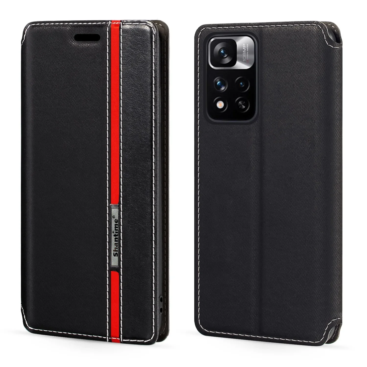 

For Xiaomi Redmi Note 11 Pro 5G China Case Multicolor Magnetic Closure Leather Case Cover with Card Holder For Note 11 Pro Plus