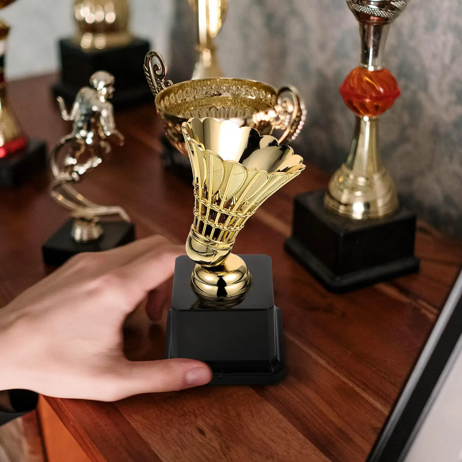 Badminton Trophy Decorative Model Kindergarten Football Award Plastic for Champion Child