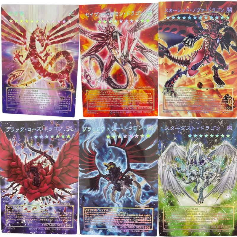 Yu Gi Oh Cards 5Ds Anime Game Personaggi Majestic Red Dragon Black-Winged Assault Dragon Collection Fai Da Te Full Picture Cards Toys