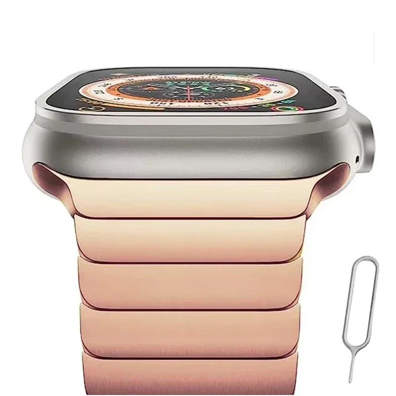 Stainless Steel Metal Strap for Apple Watch - Elegant Bracelet Design