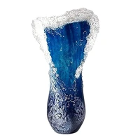 Sea Wave Vase, Wavy Vase Resin Blue Wavy Vase For Office Living Room Decorations Coffee Shop Decor 30Cm 1