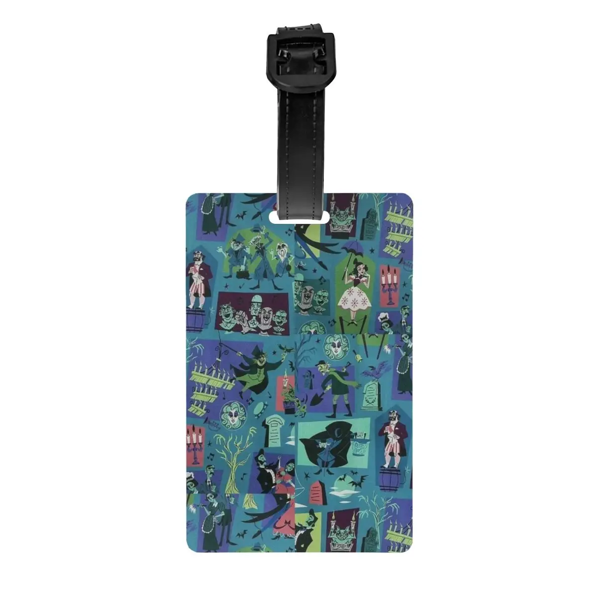 

Custom Halloween Haunted Mansion Haunted House Madame Luggage Tag With Name Card Privacy Cover ID Label for Travel Bag Suitcase