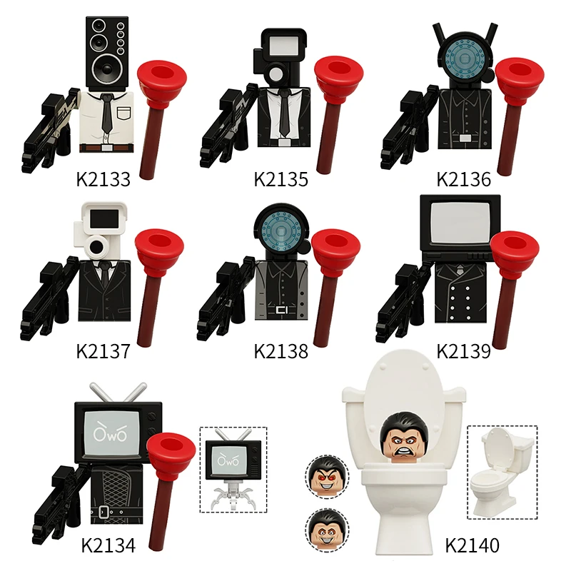 Skibidi Toilet Titans Astro Toilet Clockman Clock Man Tv Man Speakerman Cameraman Drillman G Man Building Blocks Figure Toys