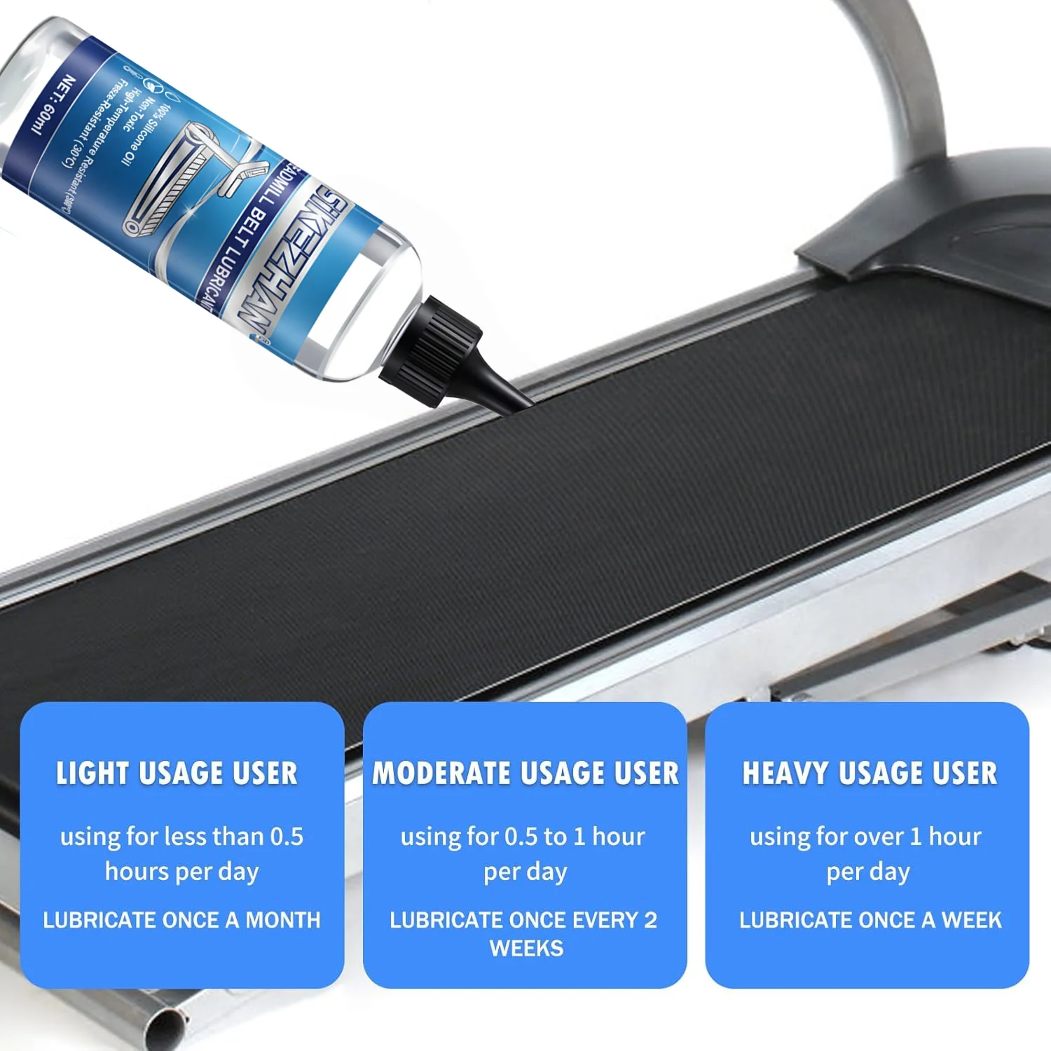 Laufband-Schmiermittel 100% Silikonband-Öl Universelles Wartungsschmiermittel für Heimfitnessgeräte Reduziert Reibung & Geräusche – Detail 3