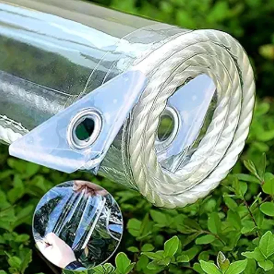 Película de plástico transparente a prueba de lluvia, lona impermeable para exteriores, terraza, tienda aislante de plantas suculentas, toldo para balcón