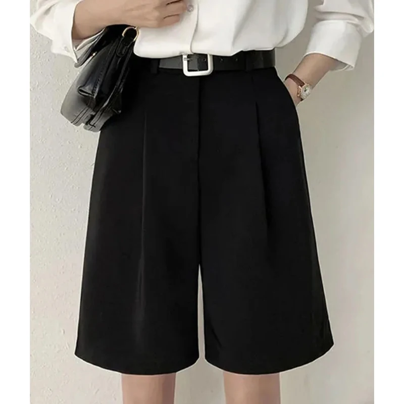 여성용 신축성 허리 세트 반바지, 루즈한 일본 캐주얼 패션, 프레피 스타일, 얇은 스트레이트, 하라주쿠, 신상