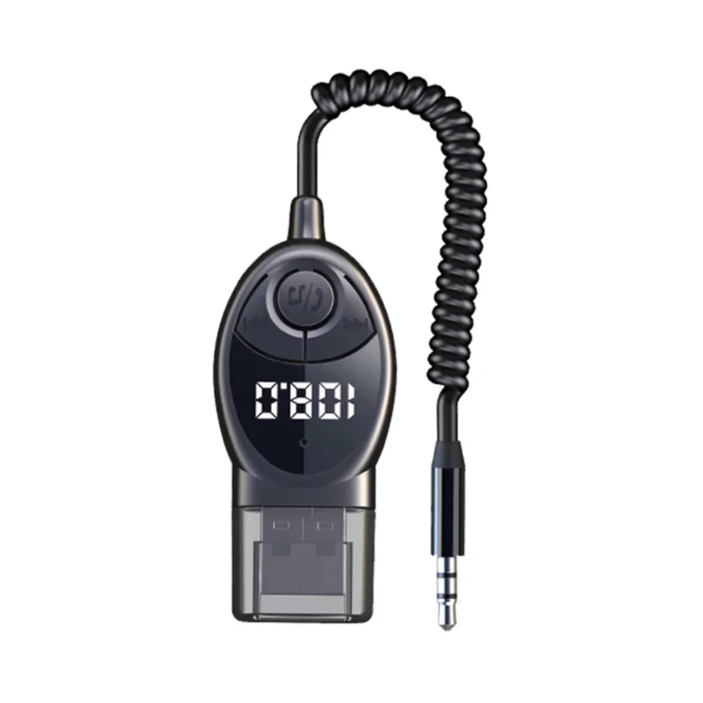 

Auto Bluetooth-compatible 5.3 Audio Receivers Handsfree Clear Call Convenient Versatile Car Audio Adapter