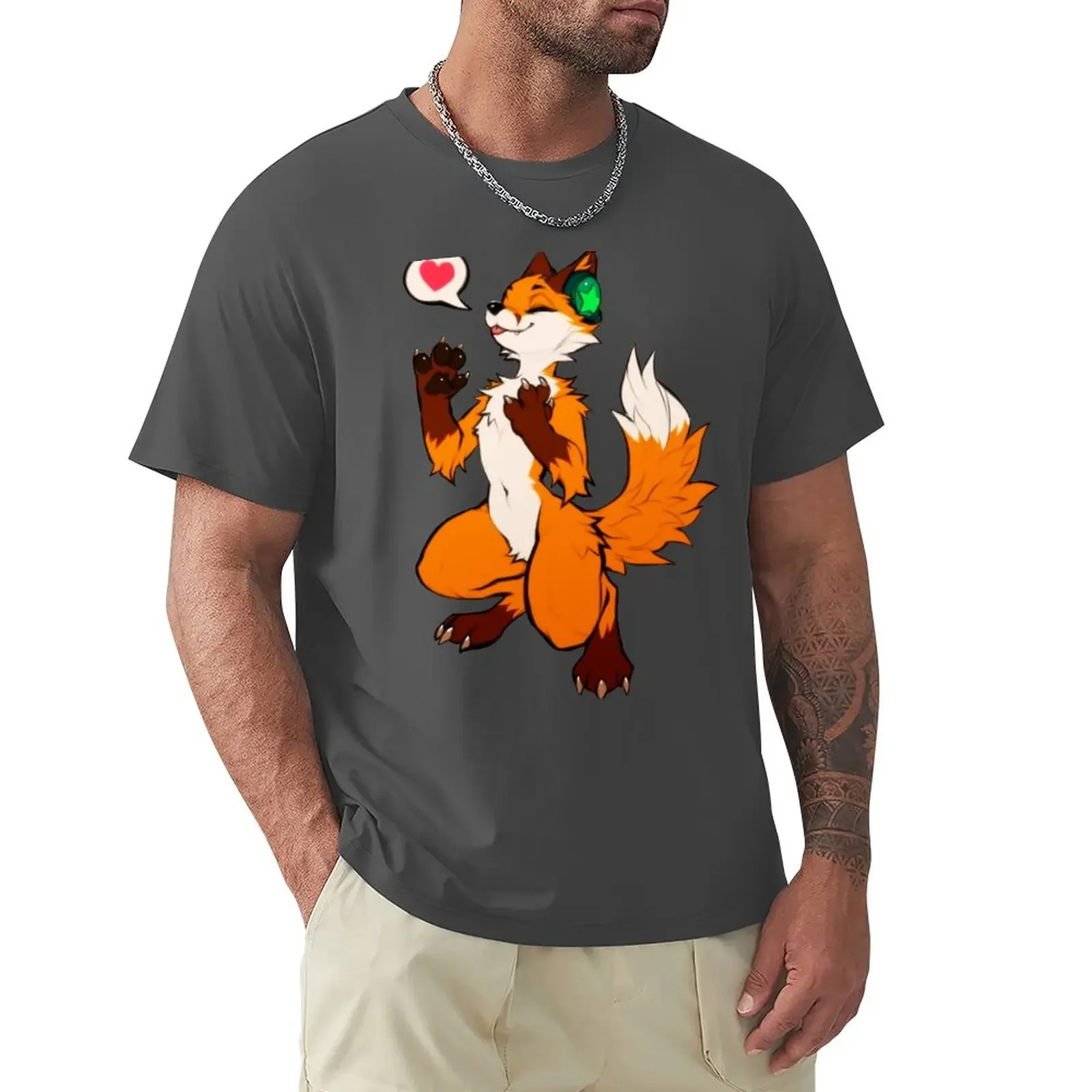 

Fox Music T-Shirt graphics quick-drying plain white t shirts men