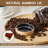 Glass jars with Airtight Lids Oats Containers with Bamboo Lids Wide mouth Mason Salad Glass Food Storage for Snacks Yogurt Spice 3