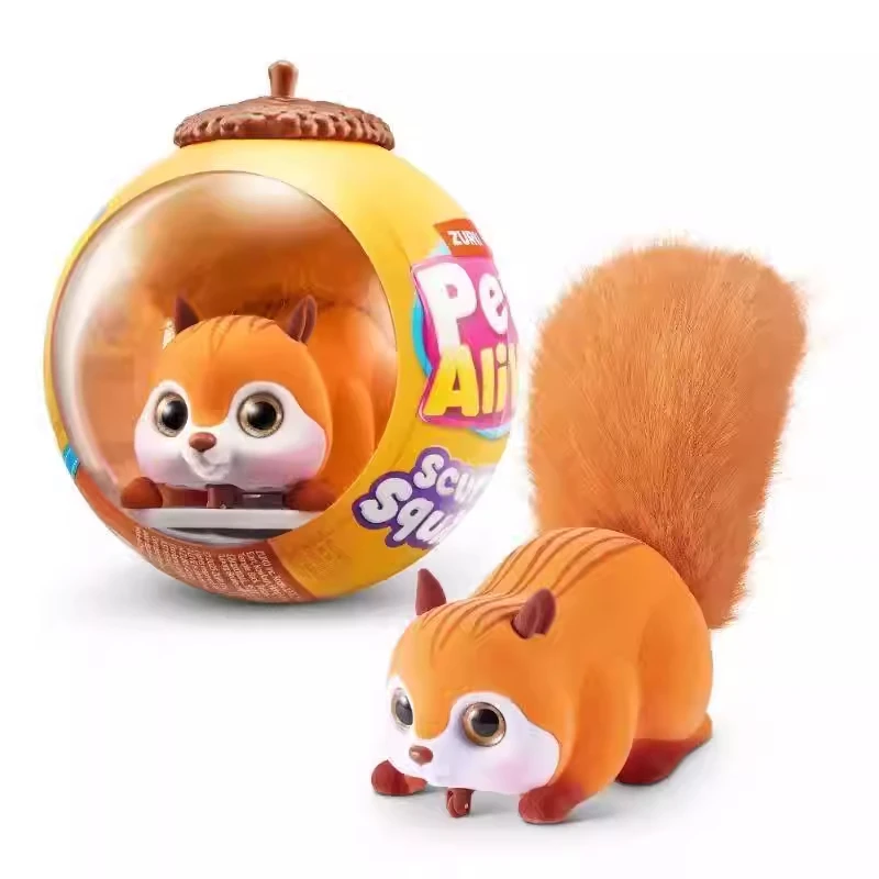 ZURU 전자 애완동물 다람쥐 시뮬레이션 인형 전기 핑크 블루 오렌지 브라운 사운드가 나는 햄스터 선물