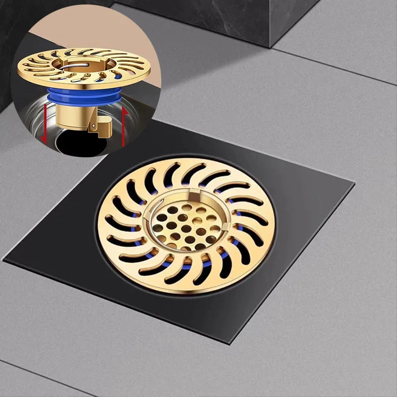Floor Drain Filter Insectproof Anti-odor Deodorization Toilet Kitchen Bathroom Sewer Floor All-copper Bathroom Shower Drain