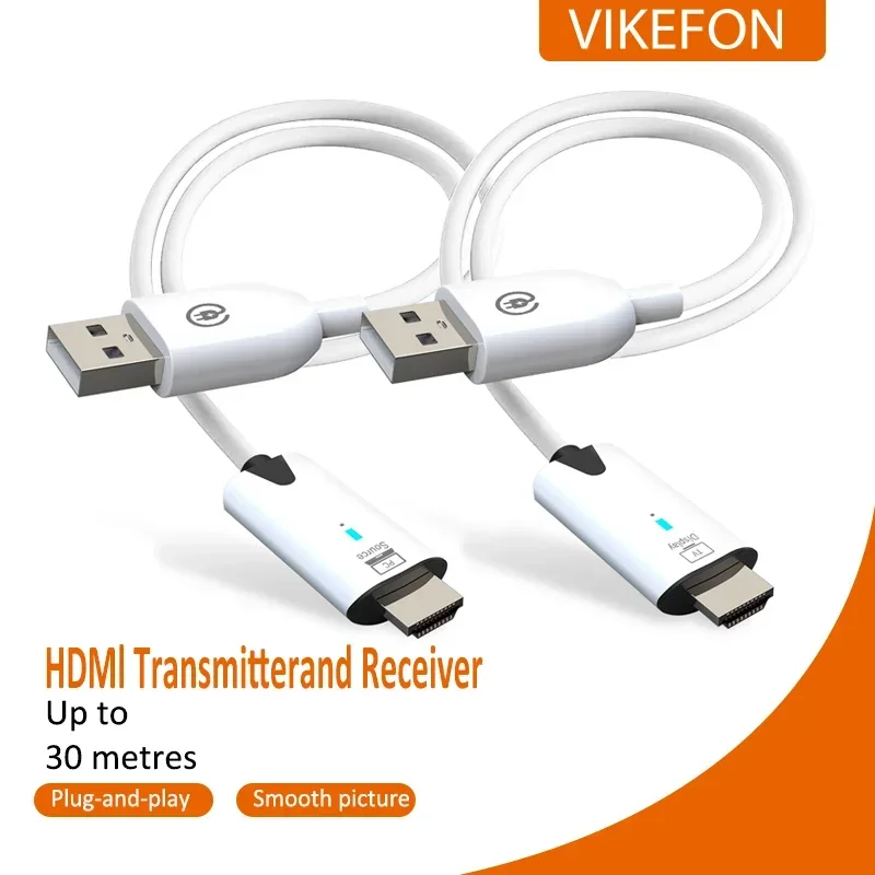 Transmissor De Áudio De Vídeo HDMI Sem Fio, Extensor Do Receptor, Adaptador De Exibição, Dongle Para Caixa De TV, Monitor, Projetor, PC, 5.8G, 1080P, 30m