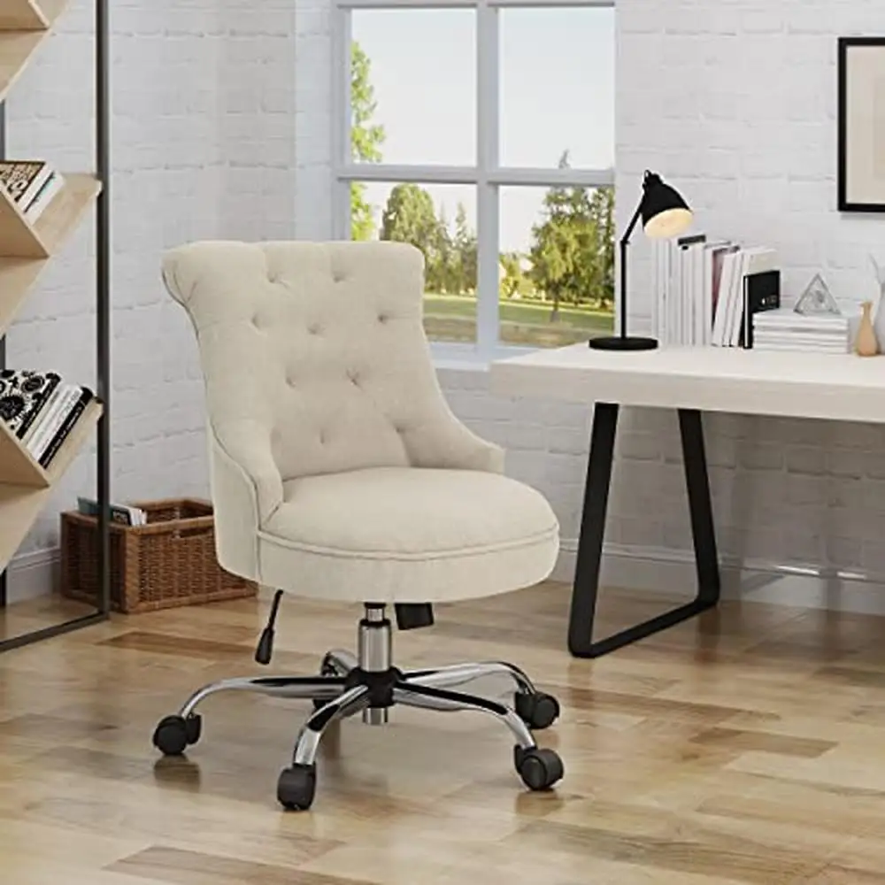 

Современное офисное кресло с наклонными подлокотниками, скрученная спинка, ворсовая стежка, 25 дюймов Ш x 30,25 дюйма Д x 35,75 дюйма H, ролики 30,05