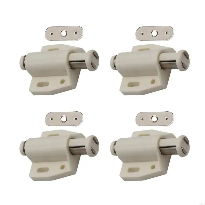 T8UB Pack of 4 Door Catch Push Open & Close Strong Closure Furniture Solution for Cabinets & Wardrobes