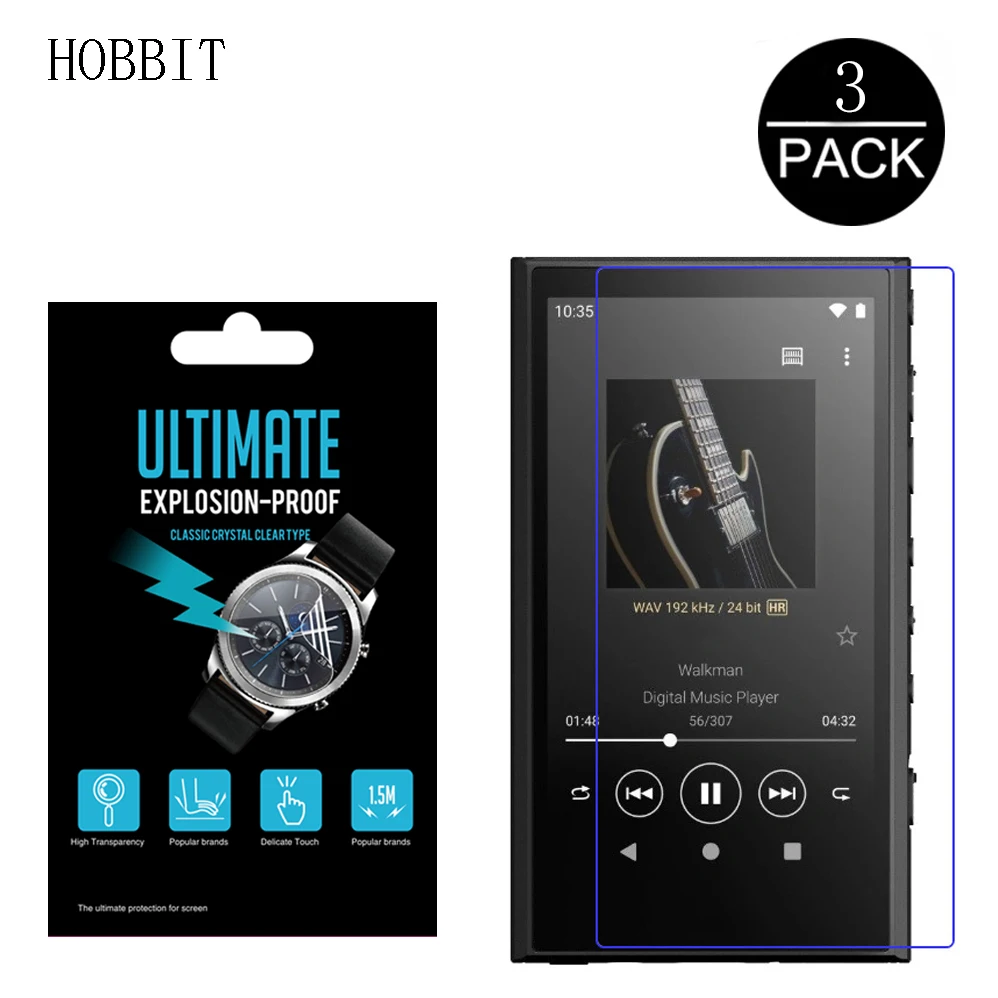 

3PCS PET Explosion-proof Movie For Sony NW-A300 A306 A300 Music Player Screen Protector Display Protective Film Not Glass