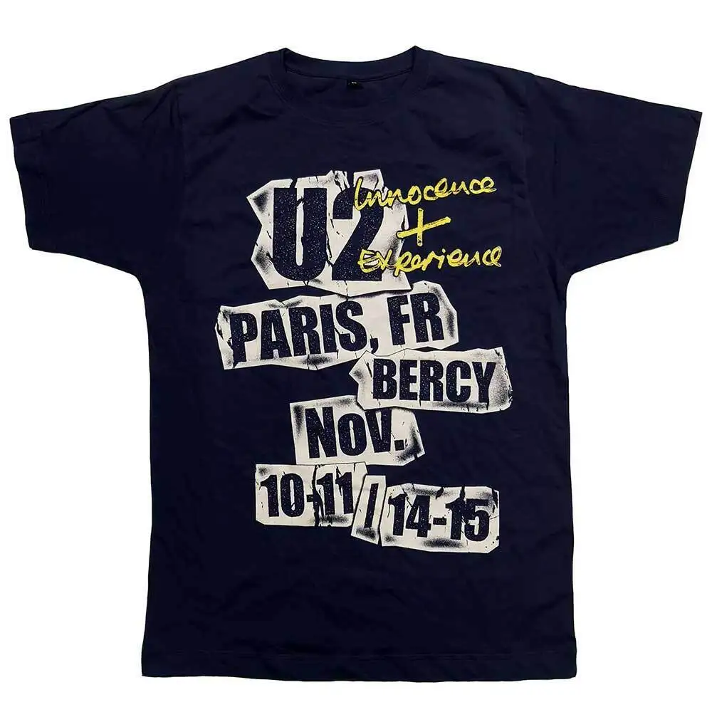U2 I + E Paris Event 2018 T-Shirt Ufficiale Da Uomo