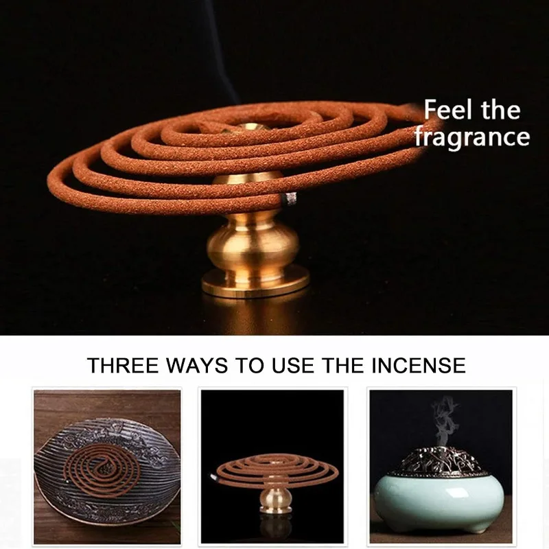 120pcs Sandalwood Spool Stick Incense Burner with Citronella, Natural Sandalwood Aromatherapy Meditation