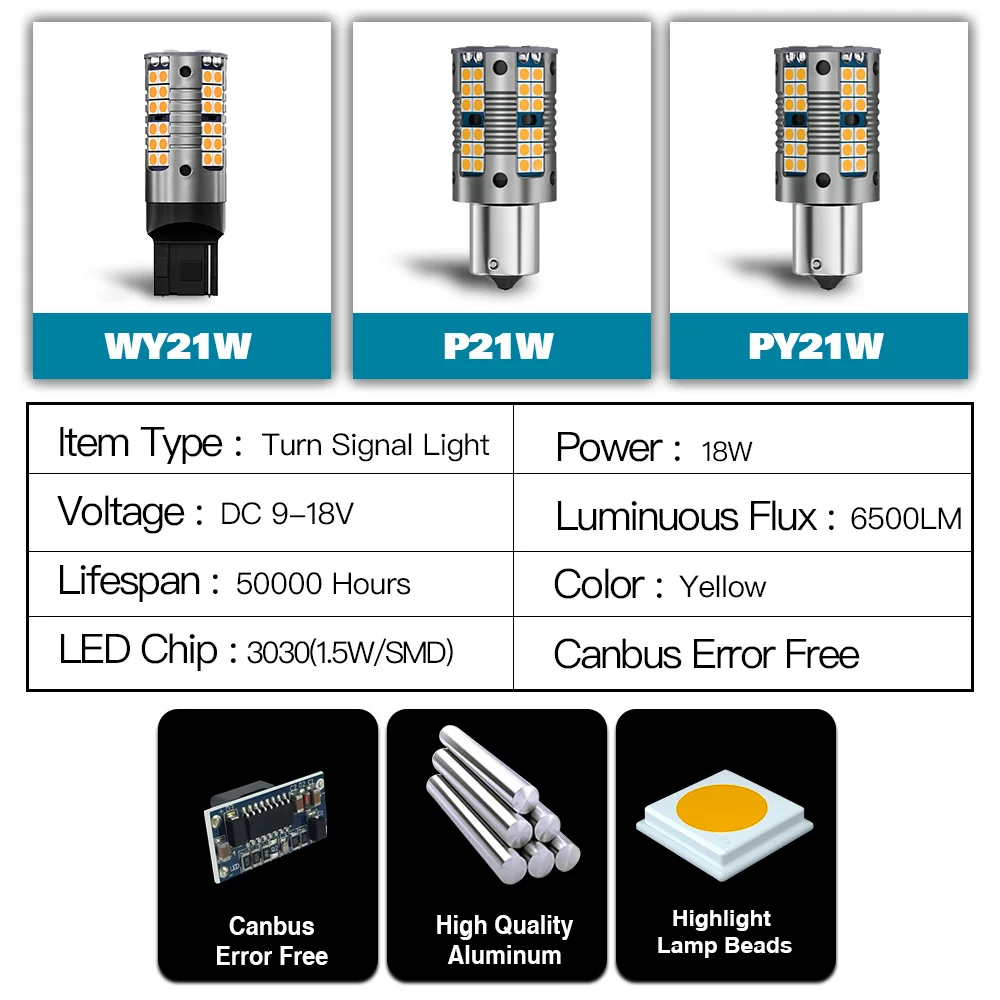  õ Canbus LED , ̾  V93 V97  ƿ  ׷ RVR i-MiEV, WY21W T20 7440A, 2 