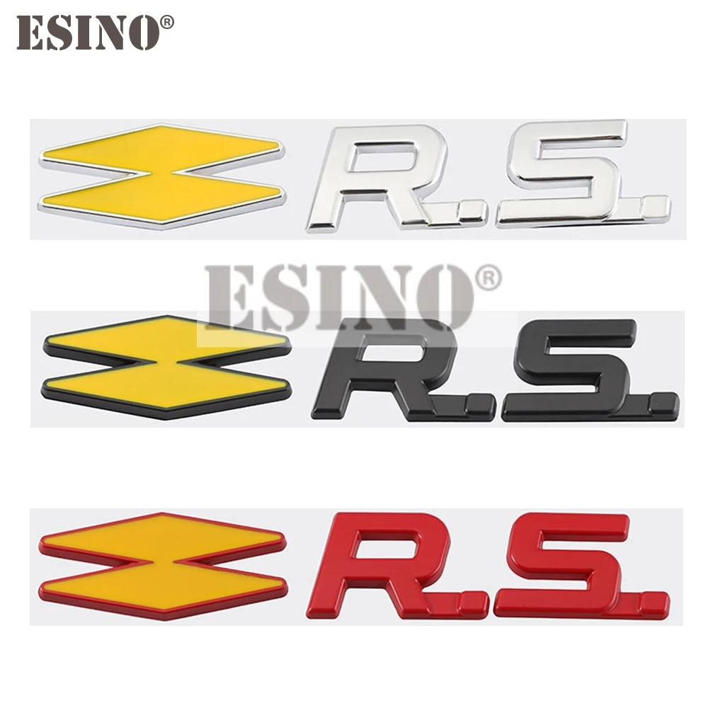 

Car Styling 3D Metal Chrome Zinc Alloy Emblem Badge for Renault RS Clio Captur Megane Kadjar Arkana Koleos Sandero Safrane