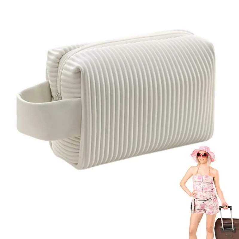 

Makeup Bag Travel Toiletry Cosmetic Bag Portable Waterproof Makeup Case Organizer With Large Capacity For Skincare Toiletries