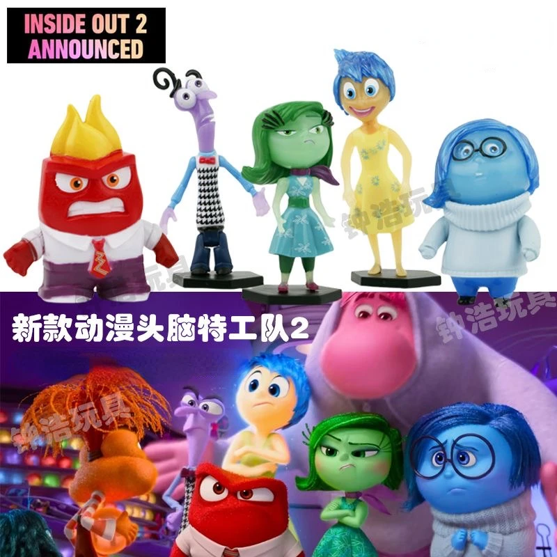 

6pcs Inside Out Anime Figure Joy Sadness Anger Distust Fear Cartoon Mini Model Room Decoration Children's Toy Birthday Gift