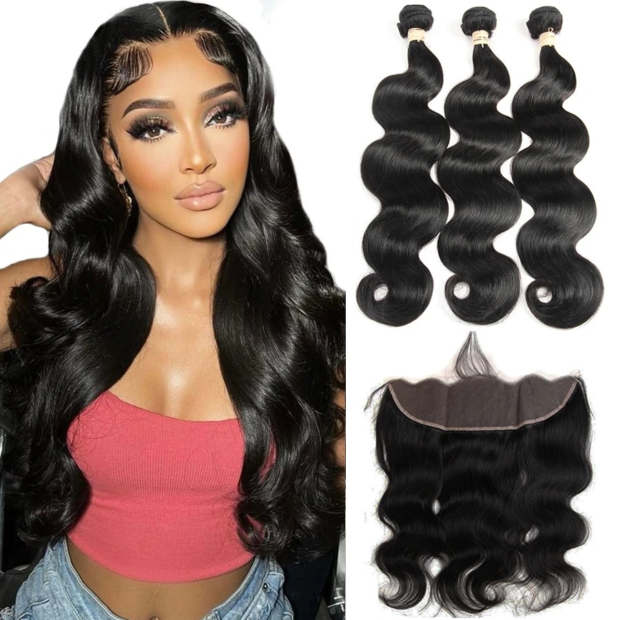 34 Inch Body Wave Bundles Frontal | 32 Inch Peruvian Bundles Frontal ...