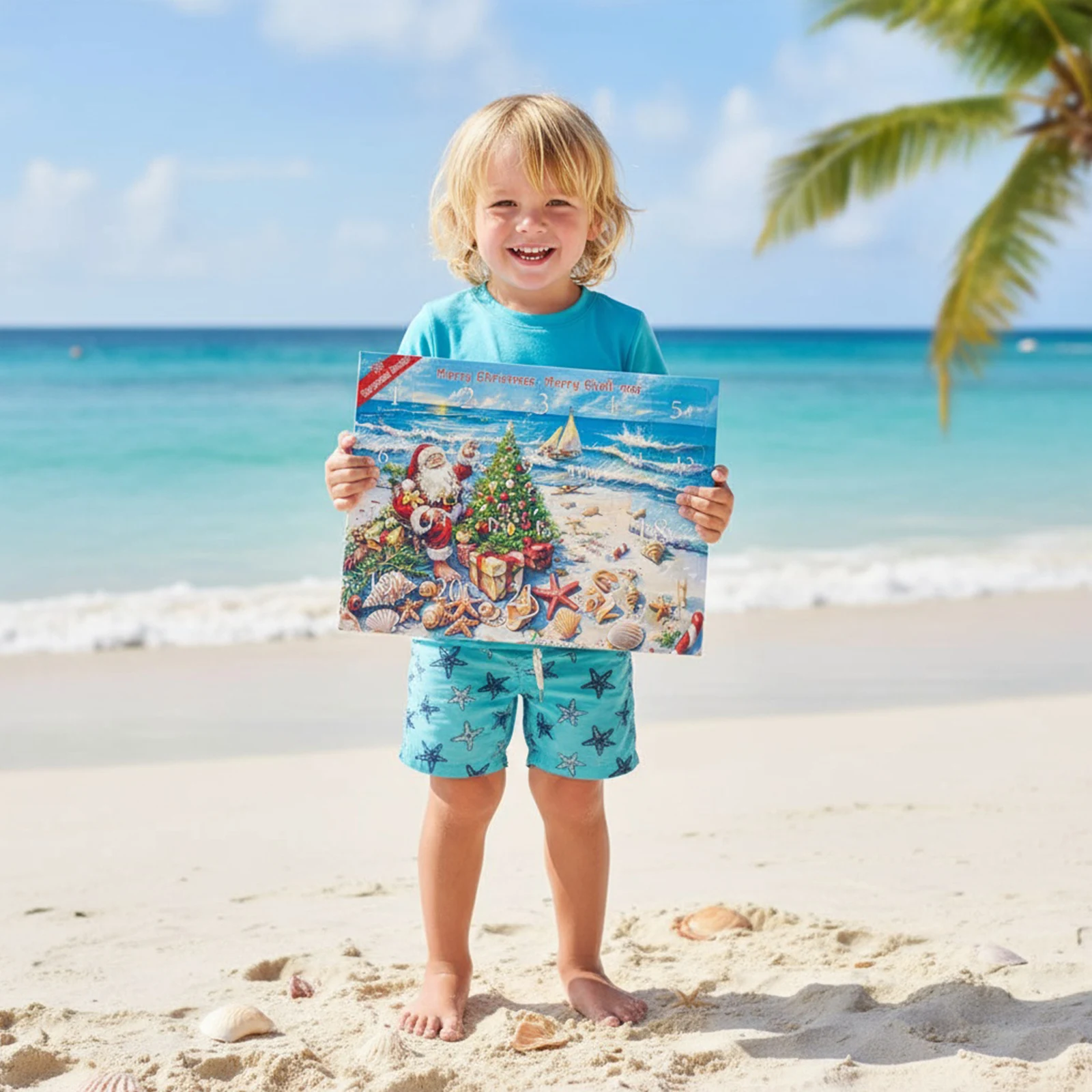 Seashells 24 Days Christmas Countdown Calendar Christmas Advent Calendar Xmas Countdown Calendar Holiday Gift for Kids