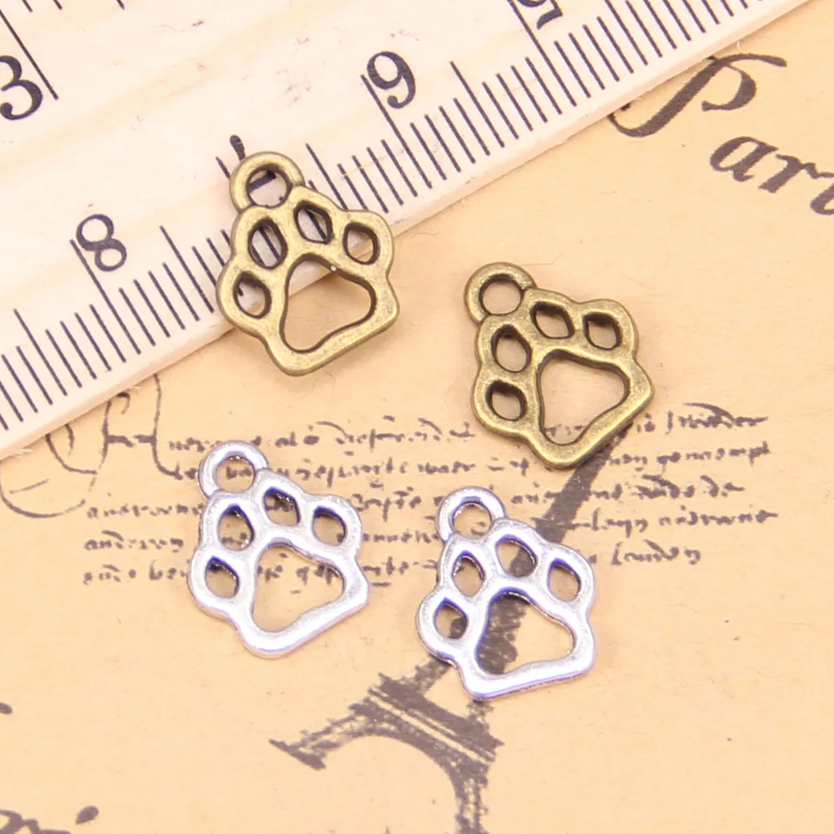 

Подвески для изготовления ювелирных изделий «собачья лапа» 13x11 мм, антикварные посеребренные подвески «сделай сам», искусственное ожерелье ручной работы, 192 шт.