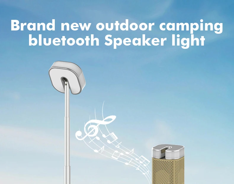 Description Picture 6 of item14000mAh Camping Lantern Rechargeable Telescopic Lighting Magnetic Stand with Speaker Portable Waterproof Outdoor LED Flashlight