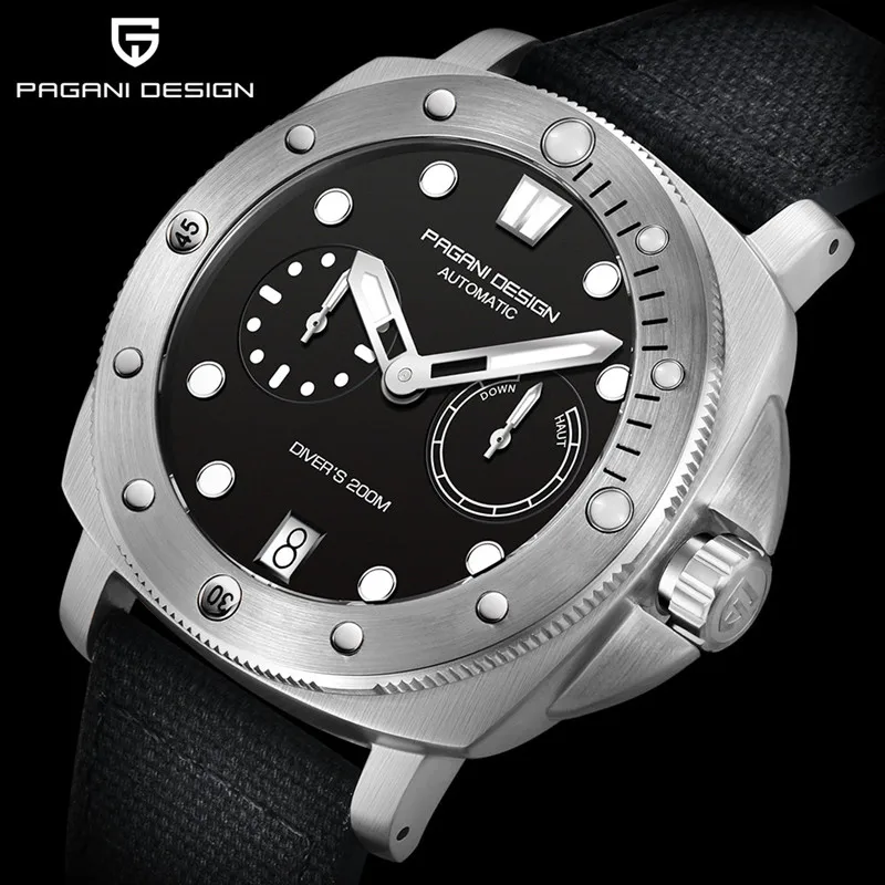 

NEW PAGANI DESIGN Mens Sports Automatic Mechanical Watches Top Brand Sapphire Stainless Steel 20Bar Diving Clock Montre Homme