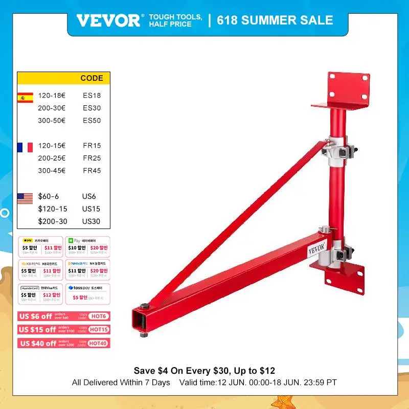 Vevor Electric Hoist Hoist Accessories Lifting Crane Garage Crane