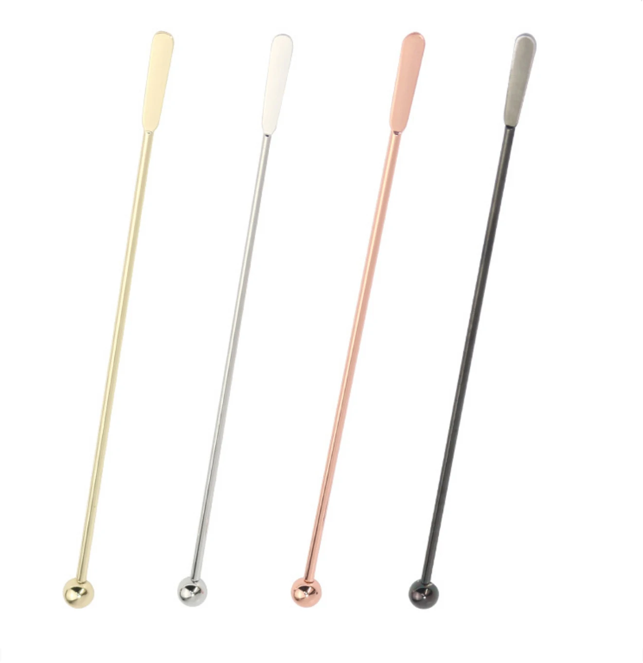 Stainless Steel Coffee Beverage Stirrers Stir Cocktail Drink Swizzle Stick,Coffee Stir Stick Set Of 6