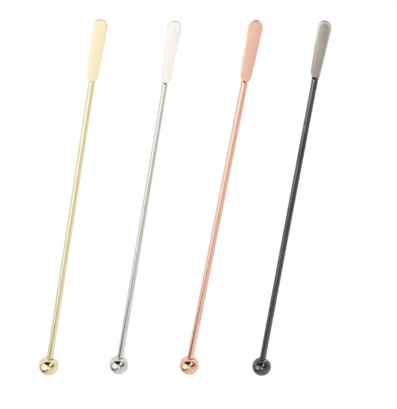 Stainless Steel Bar Coffee Beverage Stirrers Cocktail Swizzle Stick Tool A 