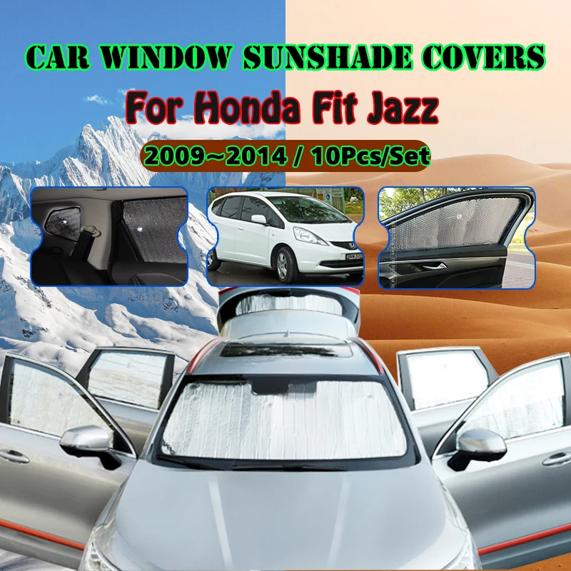 Car Full Coverage Sunshade For For Honda Fit Jazz 20092014 2010 2011 Anti UV Sunscreen Window