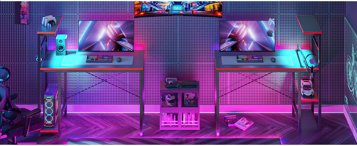 Gaming Desk with LED Lights