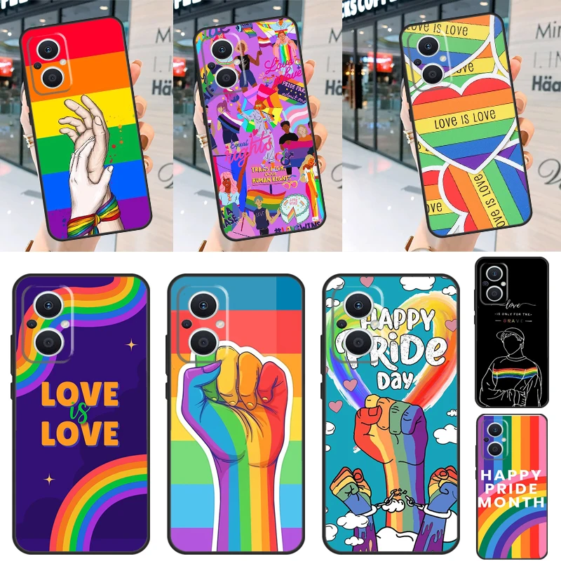 Lgbtq Lesbiche Gay Pride Rainbow Case Per Oppo Reno 8T 3 4 5 6 7 8 Lite 2Z 4Z 5Z Oppo Find X3 Neo X2 X5 Lite X6 Pro Cover