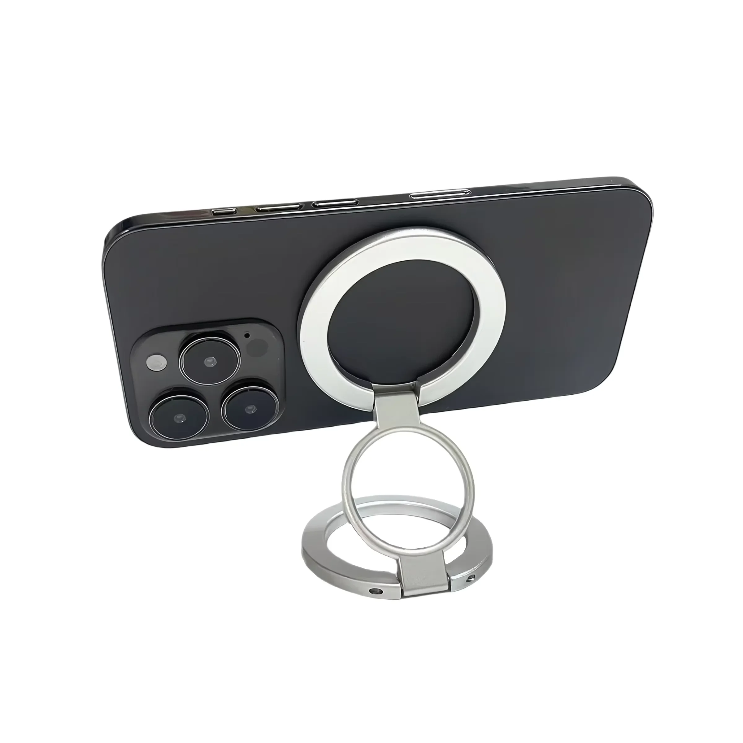 Dual Magnetic Phone Holder – 360° Rotating, Foldable & Portable