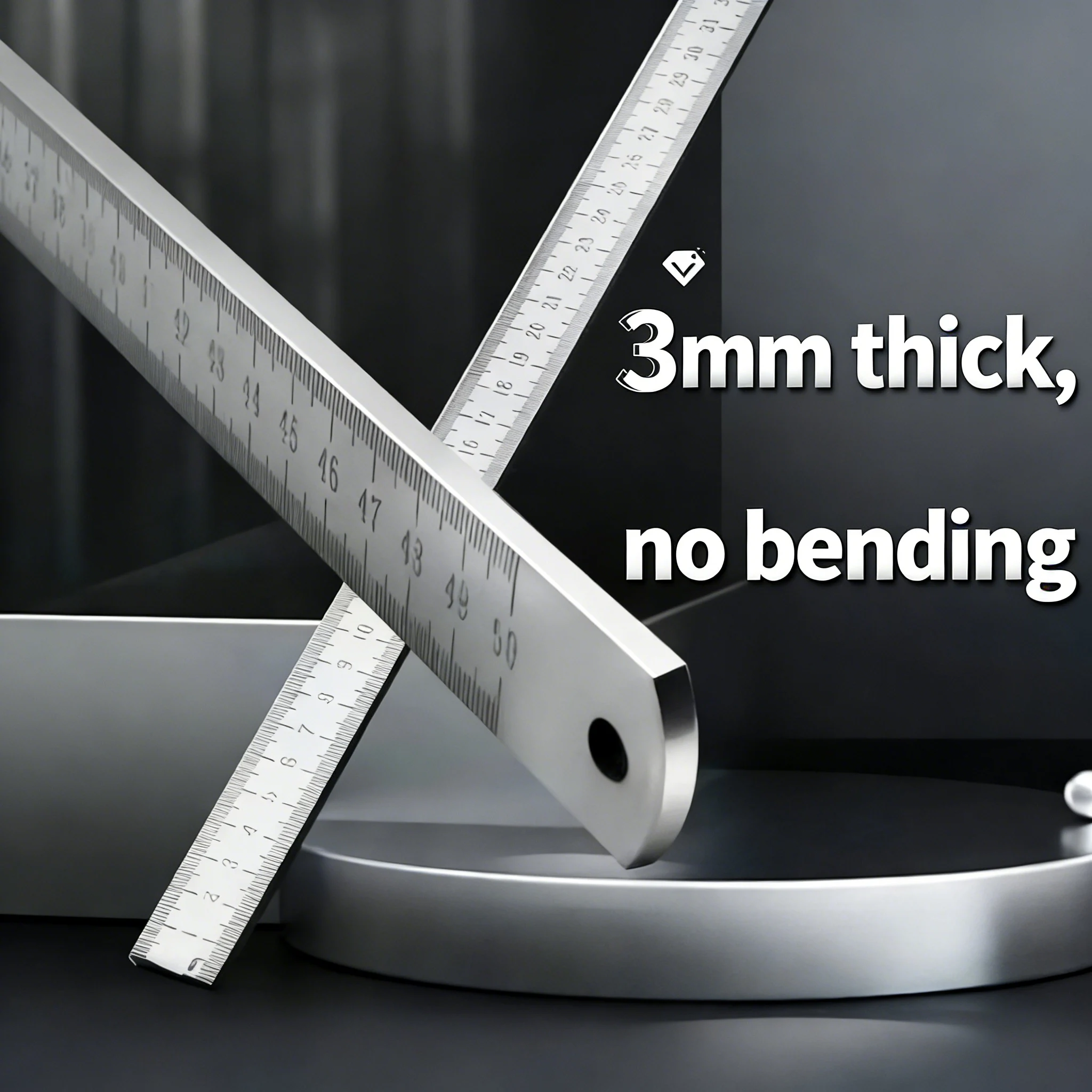 50cm 길이의 롱취안 강철 자 |   스테인리스 스틸 차량 유리 파괴기 |   산업용 측정기구