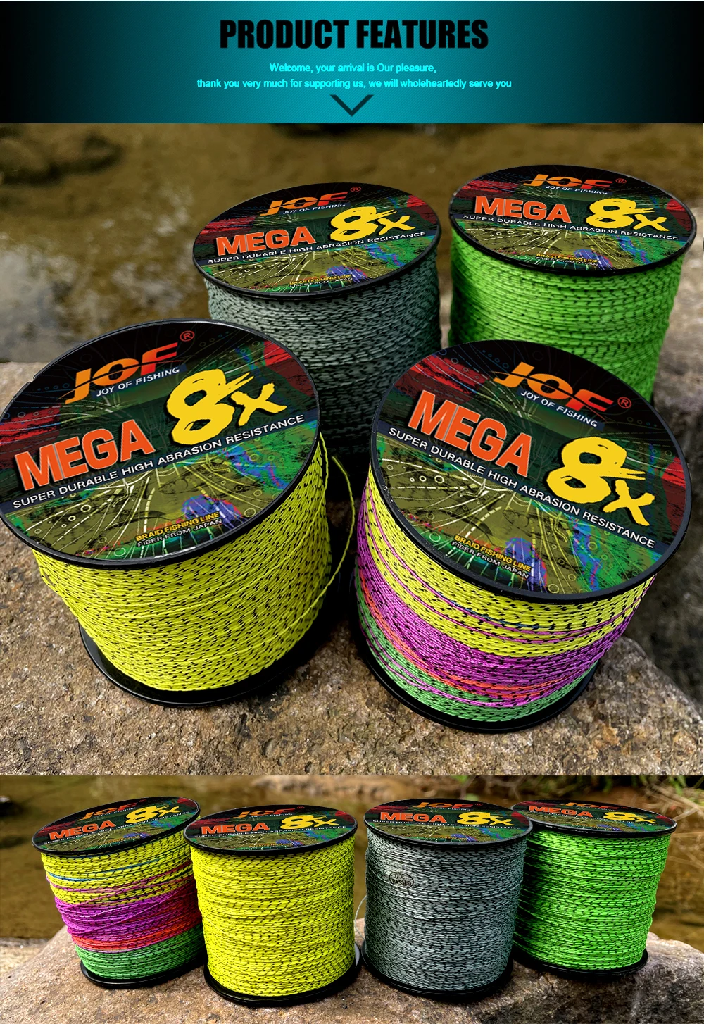 Braided Fihing Line Invisible Spotted 500m 300M 100M Carp Fish Pe Wire 8 Strands 0.14mm-0.5mm 22LB 31LB 39LB 43LB 52LB 61LB 78LB