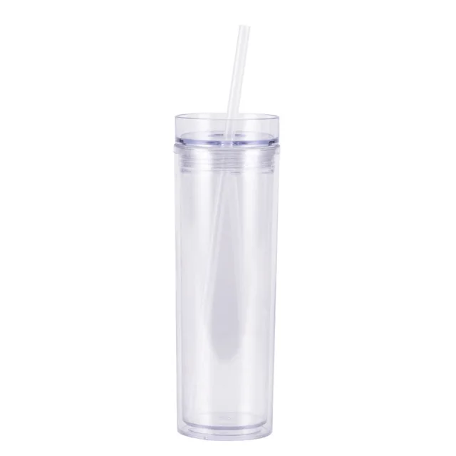 Clear Tumbler With Lid And Straw Reusable Transparent Double-layer Water  Bottle For Coffee Milk Diy Smoothie Cup Drinkware Multiple Sizes Available  - Temu