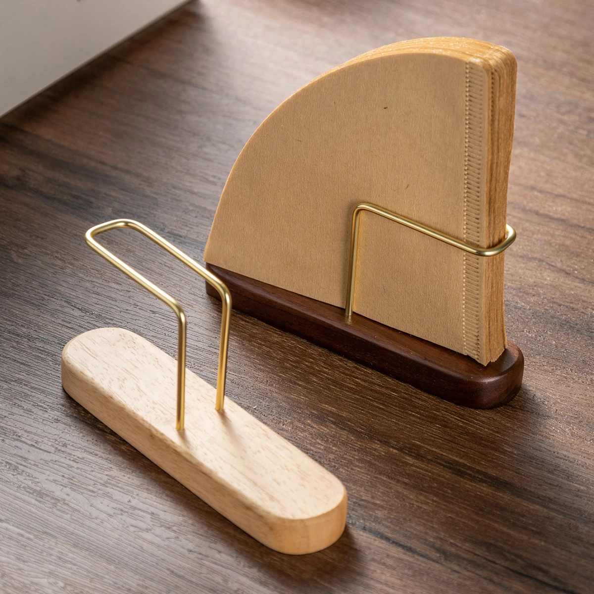 Solid wood coffee filter paper holder image 4