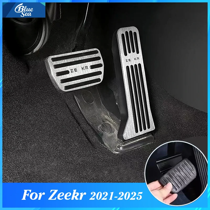 2Pcs Brake Pedal For ZEEKR 7X 9X 001/007/009/MIX/GT Aluminum Alloy Brake Accelerator Pedal Covers Set Anti-Slip Foot Rest Pedals
