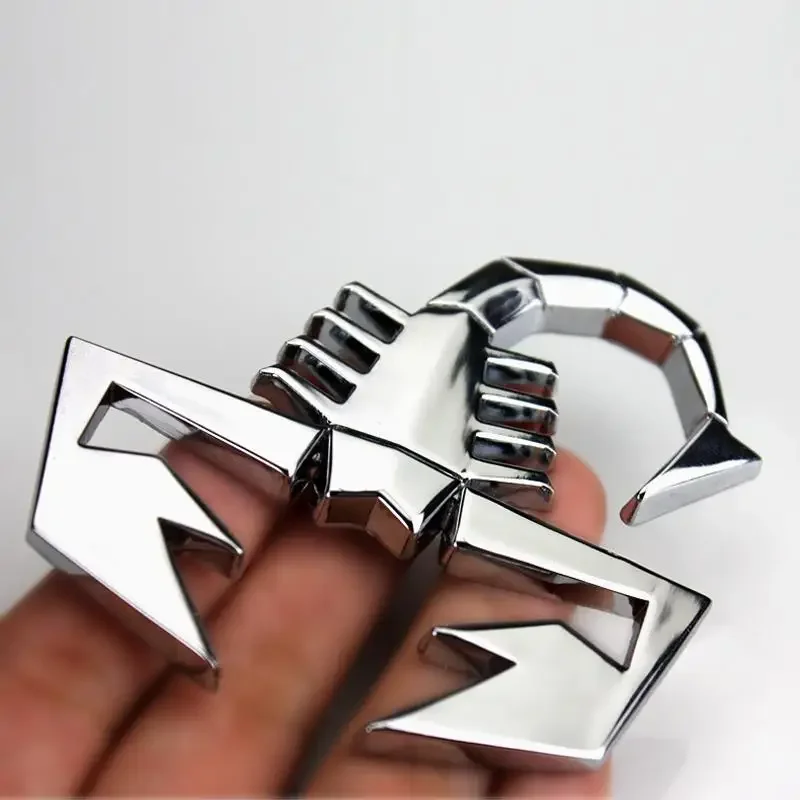 1Pc 3D Metal Scorpion Badge Emblem Decal Scorpion Chrome Car Stickers Fit For Fiat Abarth Logo Car Styling