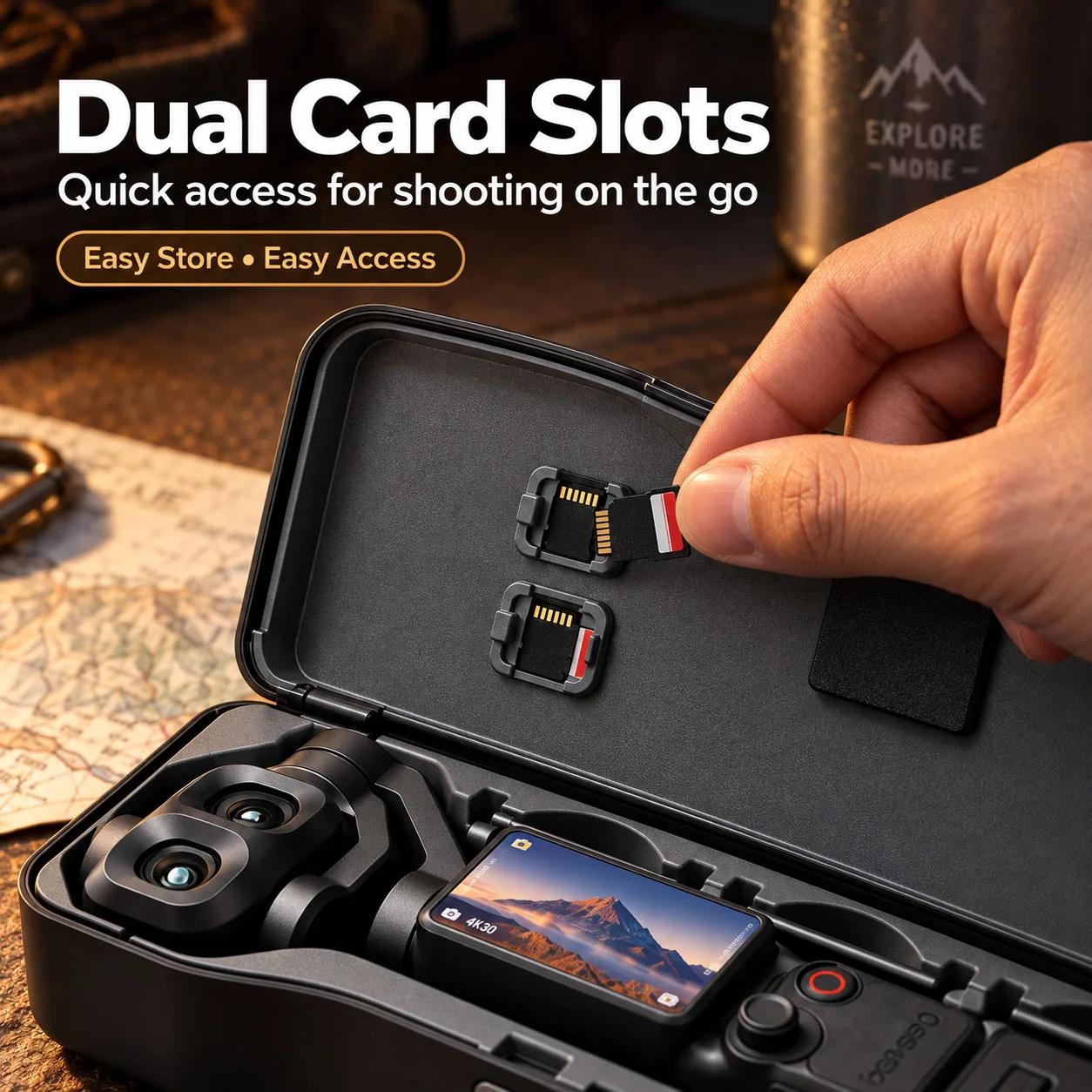 SOARSHOT Hard Carrying Case for DJI Osmo Pocket - Protective Storage Box with Filter and SD Card Slots