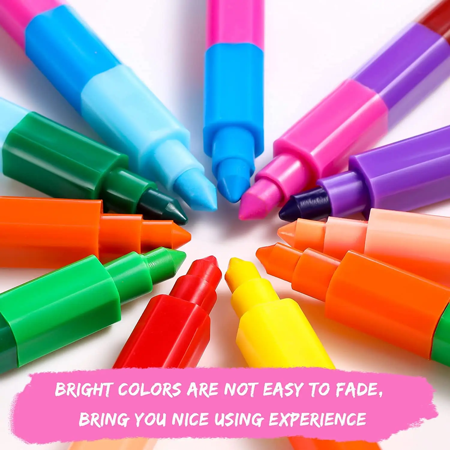 Stacking Stackable Buildable Colorful Crayon Party Favors Rainbow Pencils for Kids' Crayons Coloring School Office Supplies